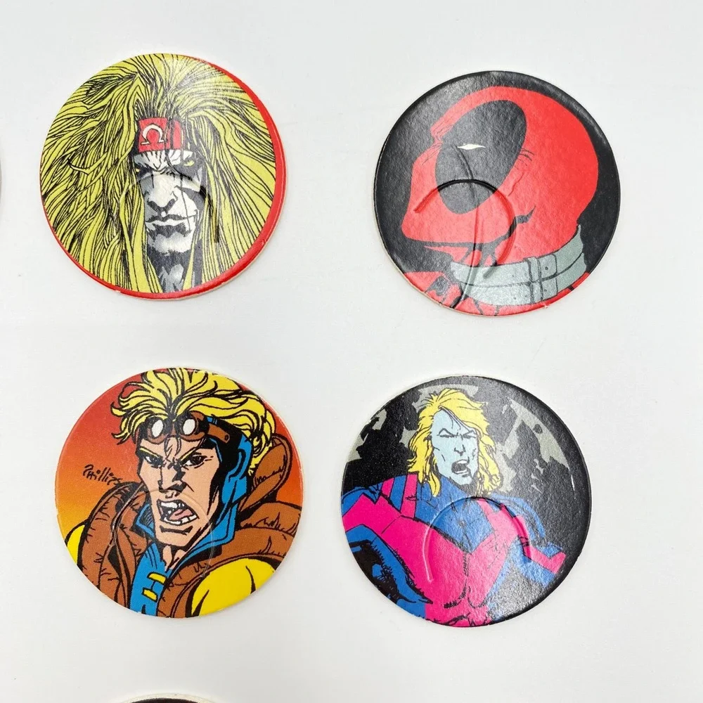 X-Men Marvel Pogs Lot of 10 Comics Comic Book 1994 90s Collectible Toy Biz‎